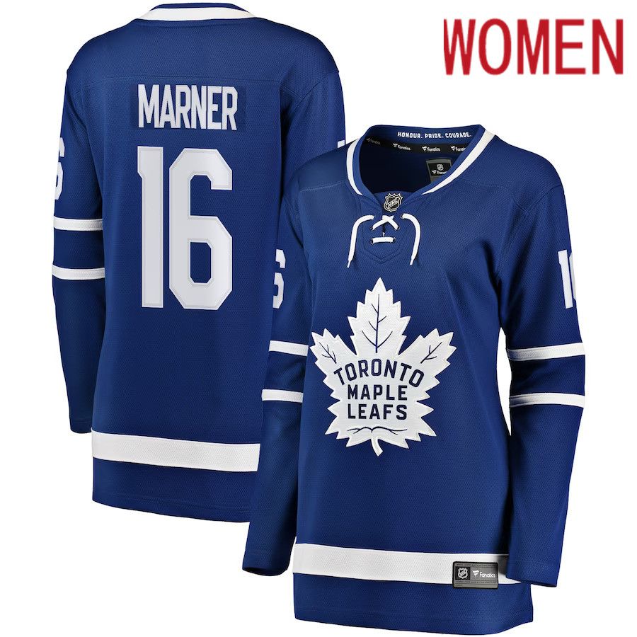 Women Toronto Maple Leafs 16 Mitchell Marner Fanatics Branded Blue Breakaway Player NHL Jersey
